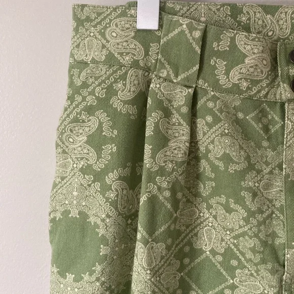 NWOT Lucy & Yak Green Paisley Trousers (W34/R) - Picture 4 of 9
